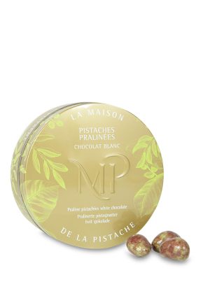 pistaches enrobées chocolat blanc
