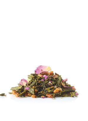 Thé vert ferni rose riz soufflé et pistache